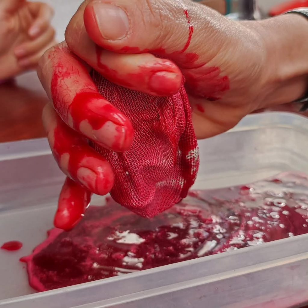 Carmen Caro investigando pigmentos desde prácticas artísticas no opresivas, regenerativas y del afecto